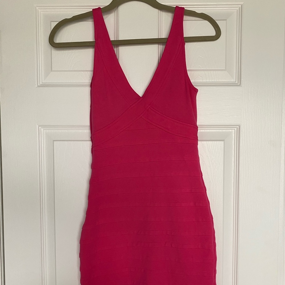 Hot pink Akira bandage dress